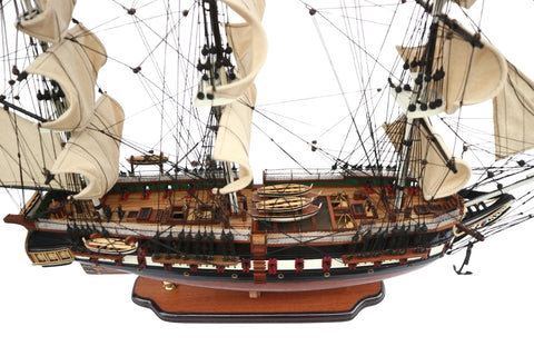 Didelis burlaivio USS Constitution modelis 100 cm, rankų darbo