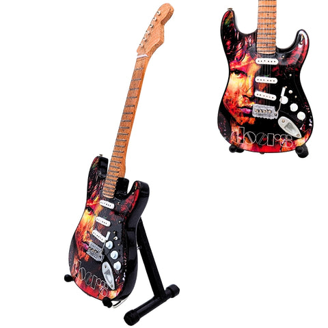 Raudonmedžio mini gitara – Jimo Morrisono (The Doors) įkvėpta, su stovu