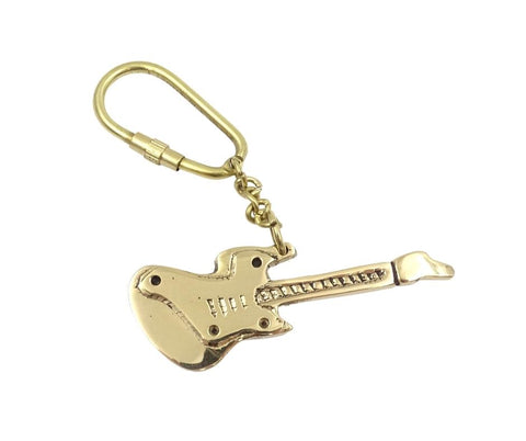 Žalvarinis gitaros raktų pakabukas su karabinu – puiki dovana gitaristui