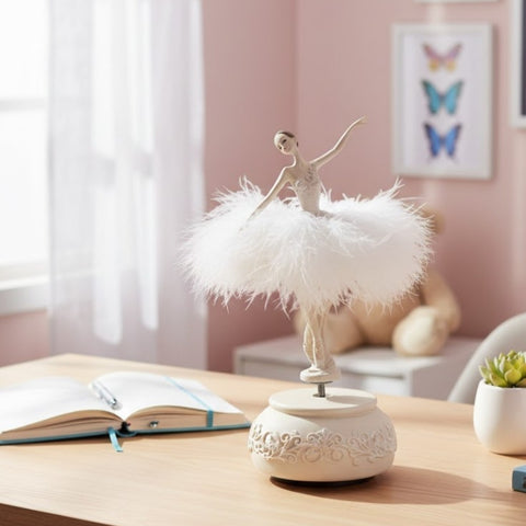 Muzikinė dėžutė „Gulbių ežeras“ su besisukančia balerina, 23,5 cm