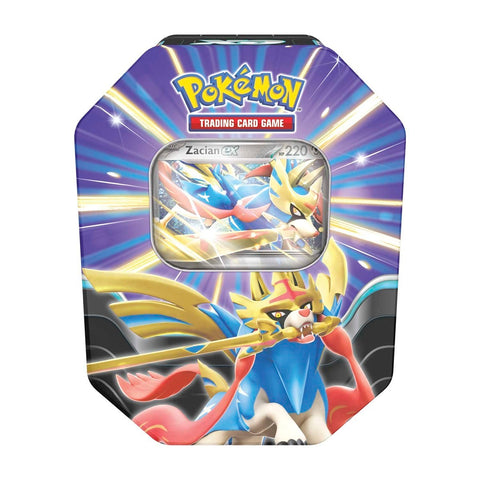Pokémon Scarlet & Violet Zacian ex skardinė dėžutė – 4 booster pakeliai