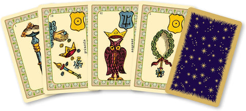 Mini Tarot de Marseille kortos prancūziškos, kolekcinis burtų rinkinys