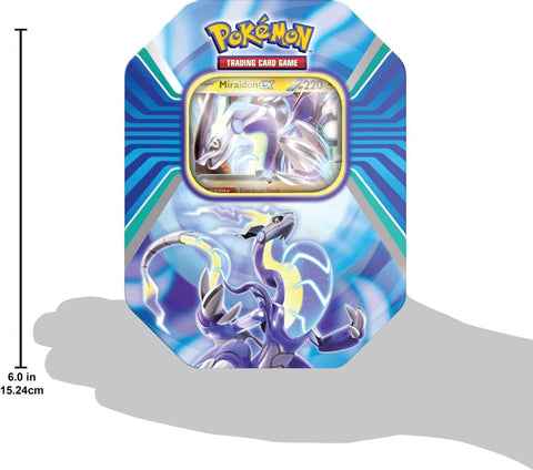 Pokémon TCG Miraidon EX Paldea Legends metalinė dėžutė + 4 boosteriai