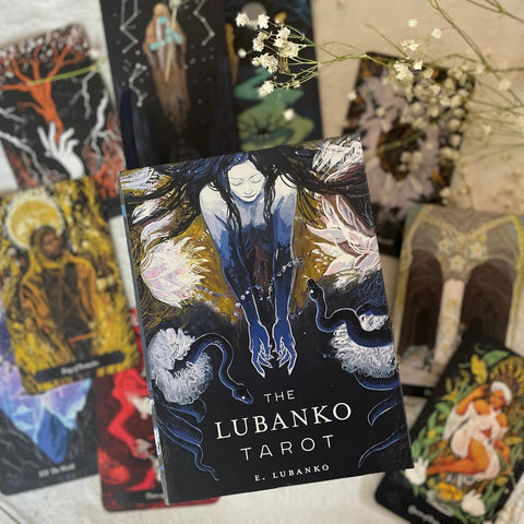 Lubanko mitinės tarot kortos su spalvotu vadovu (anglų k.)