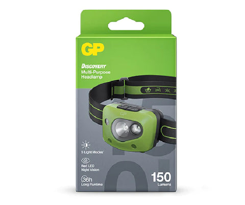 GP Discovery CH43 galvos žibintas 150 lm, IPX4, 5 režimai