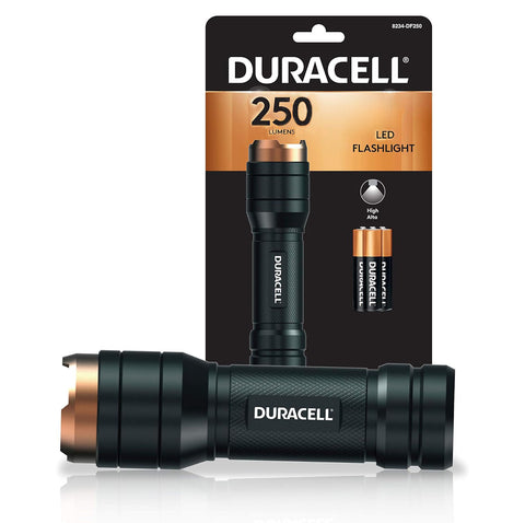 Duracell aliumininis LED žibintuvėlis 250 lm, 180 m, su baterijomis