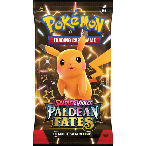 Pokemon Paldean Fates booster pakelis – 10 TCG kortų kolekcionieriams