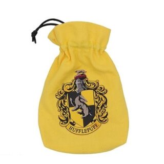 Maišelis Hufflepuff, geltonas medžiaginis raišteliu, herbo spauda priekyje, skirtas smulkiems daiktams
