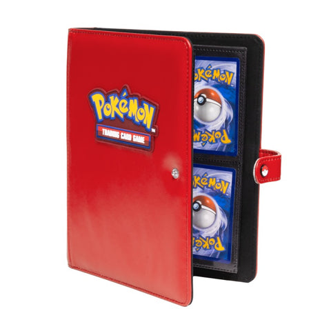 Pokémon Ultra Pro premium raudonas 4 kišenių segtuvas – 160 kortelių