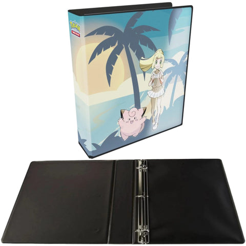 Pokémon Lillie ir Clefairy segtuvas kortoms su 2 col. D žiedais, Ultra Pro