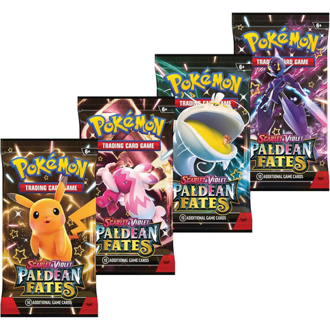 Pokémon Paldean Fates 6 booster rinkinio kortos kolekcionieriams