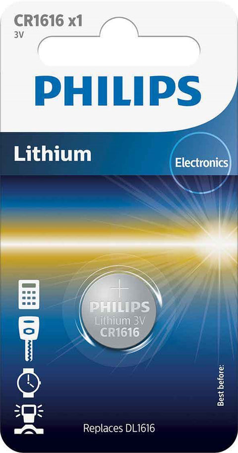 Philips CR1616 3V ličio baterija laikrodžiams ir pulteliams