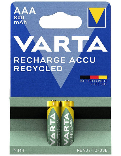 Varta Recycled AAA įkraunamos baterijos 800 mAh, 2 vnt.