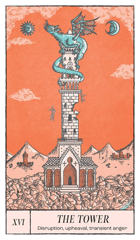 Crossed Destinies tarot kortos – Marselio stiliaus tamsi kaladė