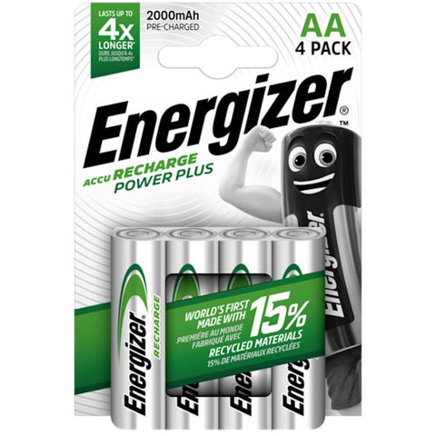 Energizer AA įkraunamos baterijos 2000 mAh NiMH, 4 vnt.