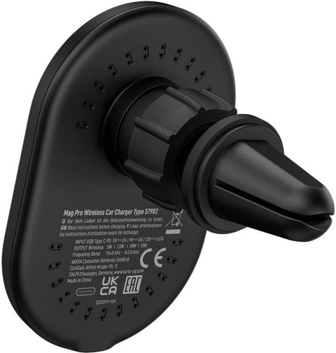 Varta Mag Pro belaidis MagSafe auto įkroviklis 15W, ventiliacijos laikiklis