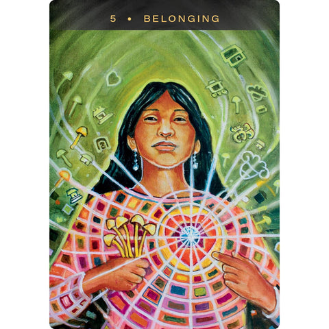Sacred Mushroom Oracle šamaninės orakulo kortos anglų kalba