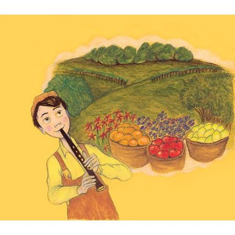 Vaikų knyga „Flutes in the Garden“ (anglų k.), magija ir muzika, 4–9 m.