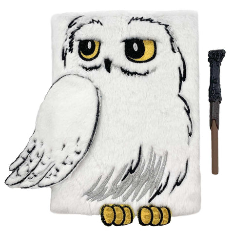 Harry Potter Hedvigos pliušinė užrašinė su burtų lazdele–rašikliu