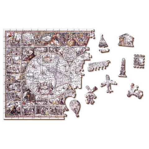 Medinė dėlionė žemėlapis Didžiųjų geografinių atradimų amžius, 200 detalių