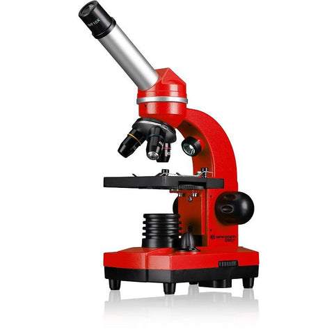 Bresser Junior Biolux SEL mikroskopas 40x-1600x, raudonas