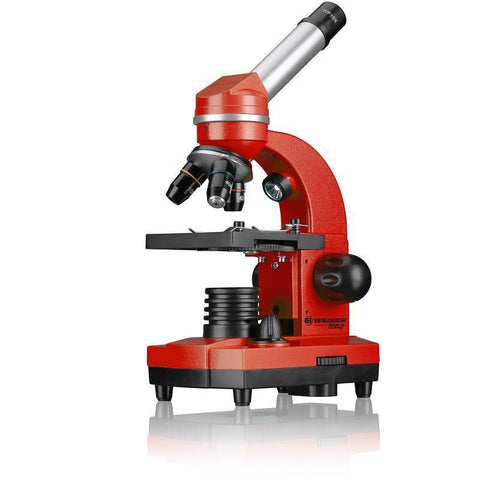 Bresser Junior Biolux SEL mikroskopas 40x-1600x, raudonas
