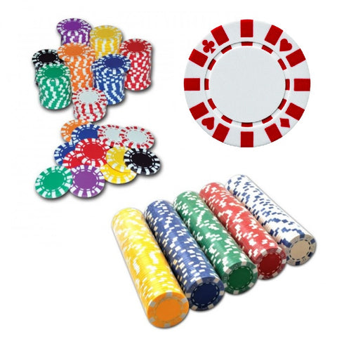 Pokerio žetonai Star – 50 vnt., raudoni, profesionali kokybė