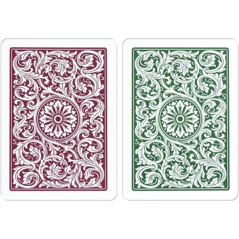 Copag Elite pokerio kortos – 2 PVC kaladės, bordo ir žalia