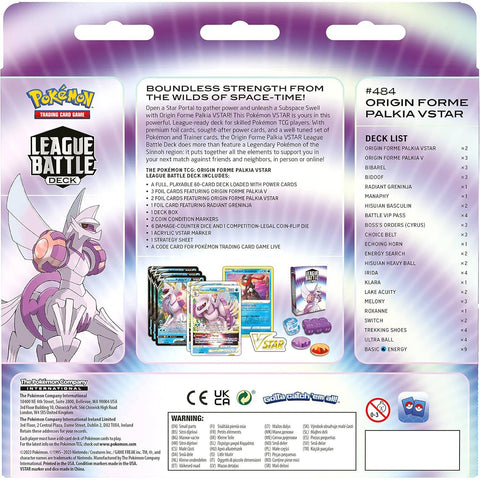 Pokémon TCG Origin Forme Palkia VSTAR League Battle Deck 60 kortų kaladė