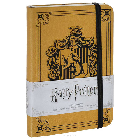 Harry Potter Hufflepuff kišeninė užrašinė, kietas viršelis, 192 psl, gerbėjams