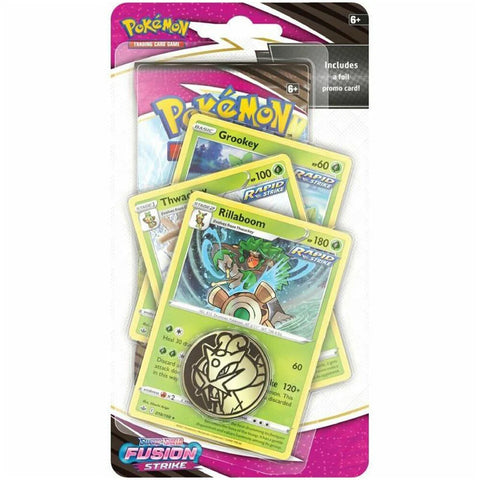 Pokemon Fusion Strike Rillaboom blister papildymo rinkinys (anglų k.)