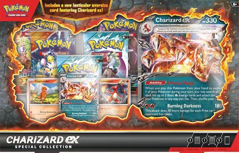 Pokémon TCG Charizard ex speciali kolekcija – 5 booster pakeliai (anglų k.)