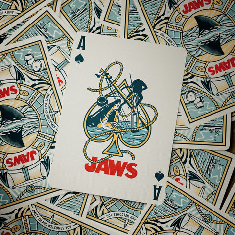 Theory11 JAWS žaidimo kortos – kolekcinė kaladė filmo gerbėjams