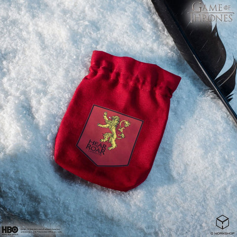Game of Thrones Lannister kauliukų maišelis su liūtu – Q Workshop