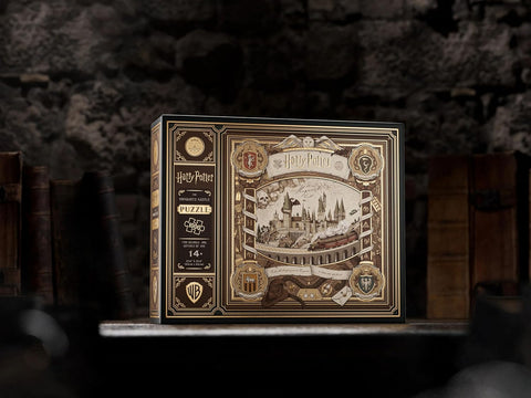 Harry Potter Hogvartso 1000 detalių dėlionė su auksine folija – Theory11