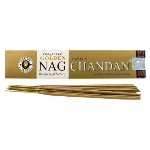 Smilkalai Nag Chandan (Vijayshree Golden) – masala sandalmedžio aromatas, 15 g kartoninė pakuotė su matomomis lazdelėmis