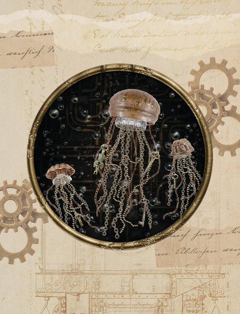 Zoologica Steampunk kūrybos užrašinė su iliustracijomis, 220 psl. – Blue Angel