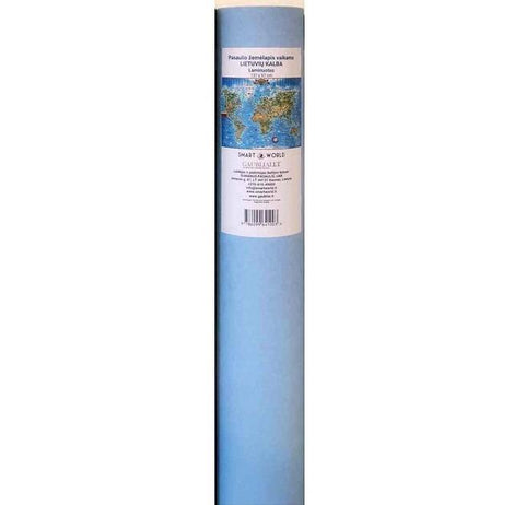 Laminuotas pasaulio žemėlapis vaikams lietuvių k. 97×137 cm