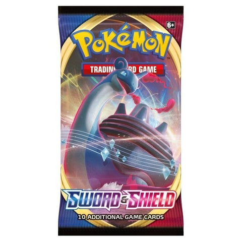 Pokémon TCG Sword & Shield Booster pakelis – 10 kortų, anglų k.