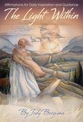 Knyga The Light Within, Jody Bergsma viršelis: pastelinė iliustracija su moterimi žvelgiančia į saulę ir skraidančiais paukščiais