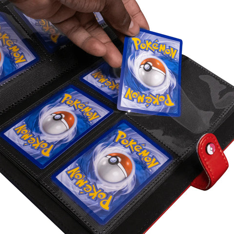 Pokémon Ultra Pro premium raudonas 4 kišenių segtuvas – 160 kortelių