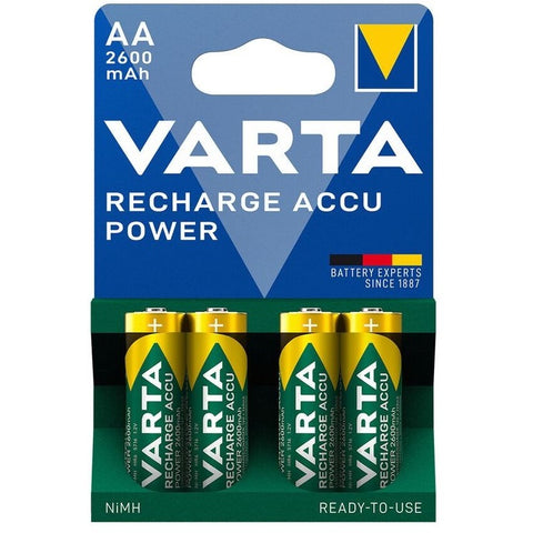 Varta AA 2600mAh įkraunamos NiMH baterijos R2U, 4 vnt. pakelis