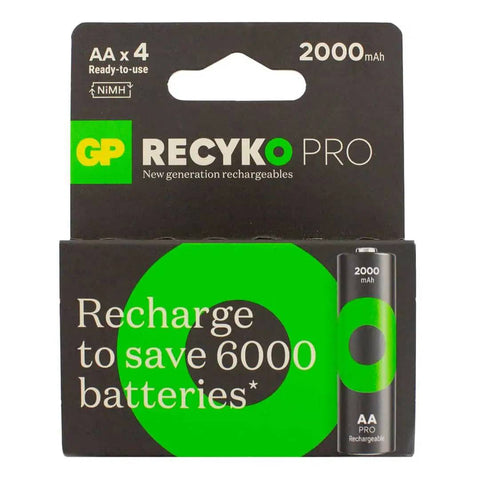 GP ReCyko Pro AA 2000mAh įkraunamos baterijos, rinkinys 4 vnt.