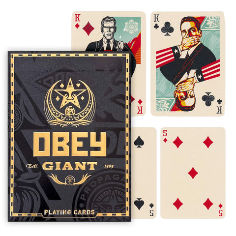 OBEY žaidimo kortos Auksinis leidimas – kolekcinės, pokeriui ir triukams