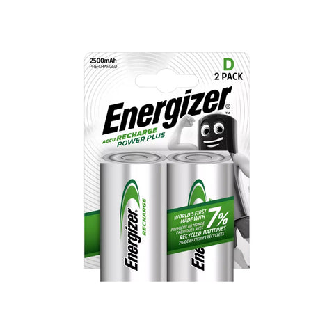 Energizer Power Plus D HR20 įkraunamos baterijos 2500mAh, 2 vnt.