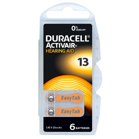 Duracell Activair 13 klausos aparatų baterijos, 60 vnt. (PR70)
