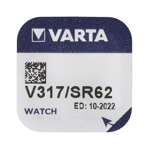 Varta V317 sidabro oksido laikrodžio baterija SR67 1,55 V