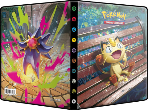 Pokémon kortelių albumas 4 kišenių Meowth & Starmie, iki 80+4 kortų