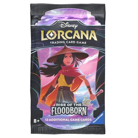 Disney Lorcana Rise of the Floodborn TCG papildymo pakelis, 12 kortų (anglų k.)