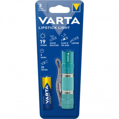 Varta Lipstick 30 lm kišeninis LED žibintuvėlis, rožinis arba melsvas